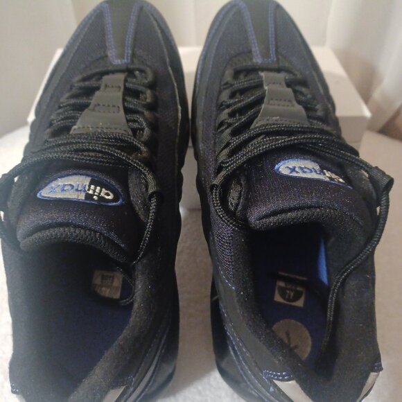 NIKE AIR MAX 95 RECRAFT BLACK/PERDIAN VIOLET GS. SIZE 7Y OR WOMEN - Picture 2 of 5